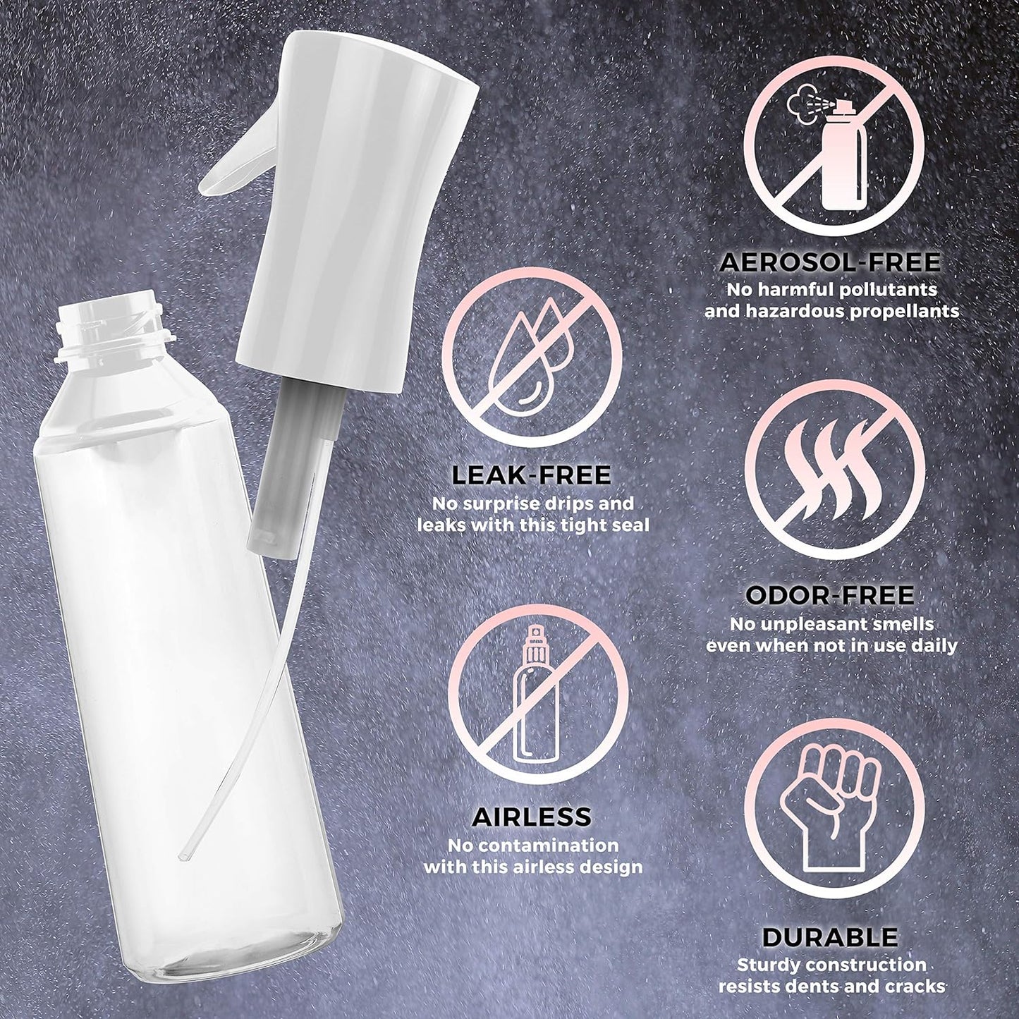Continuous Mist Spray Bottle for Plant Maintenance, Cleaning - Ultra Fine Mist for Daily Use